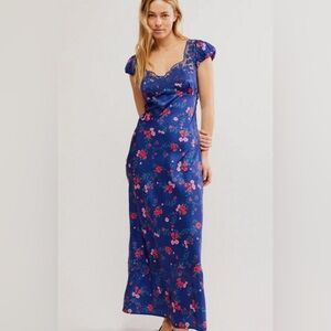 Free People Blue Floral Dress